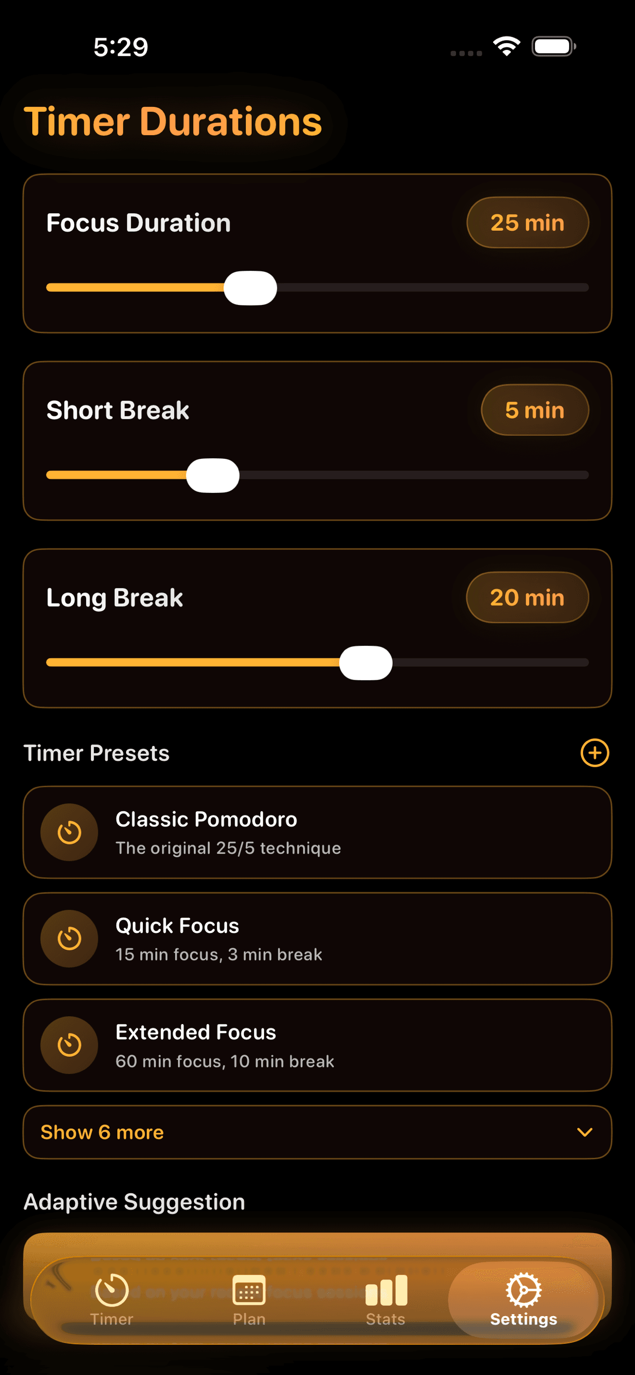 Lumeni Settings View 1
